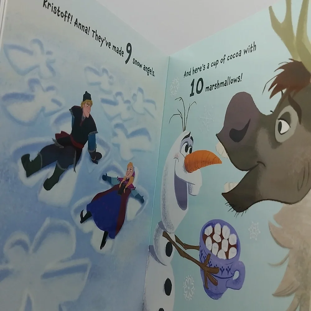 Disney Frozen Olaf's 1-2-3 Counting Board Book 2013 Winter Christmas Early Read - Picture 10 of 14